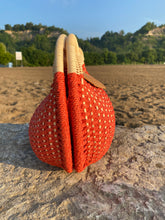 Load image into Gallery viewer, Rattan Straw Clutch Purse - Red
